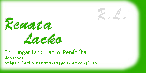 renata lacko business card